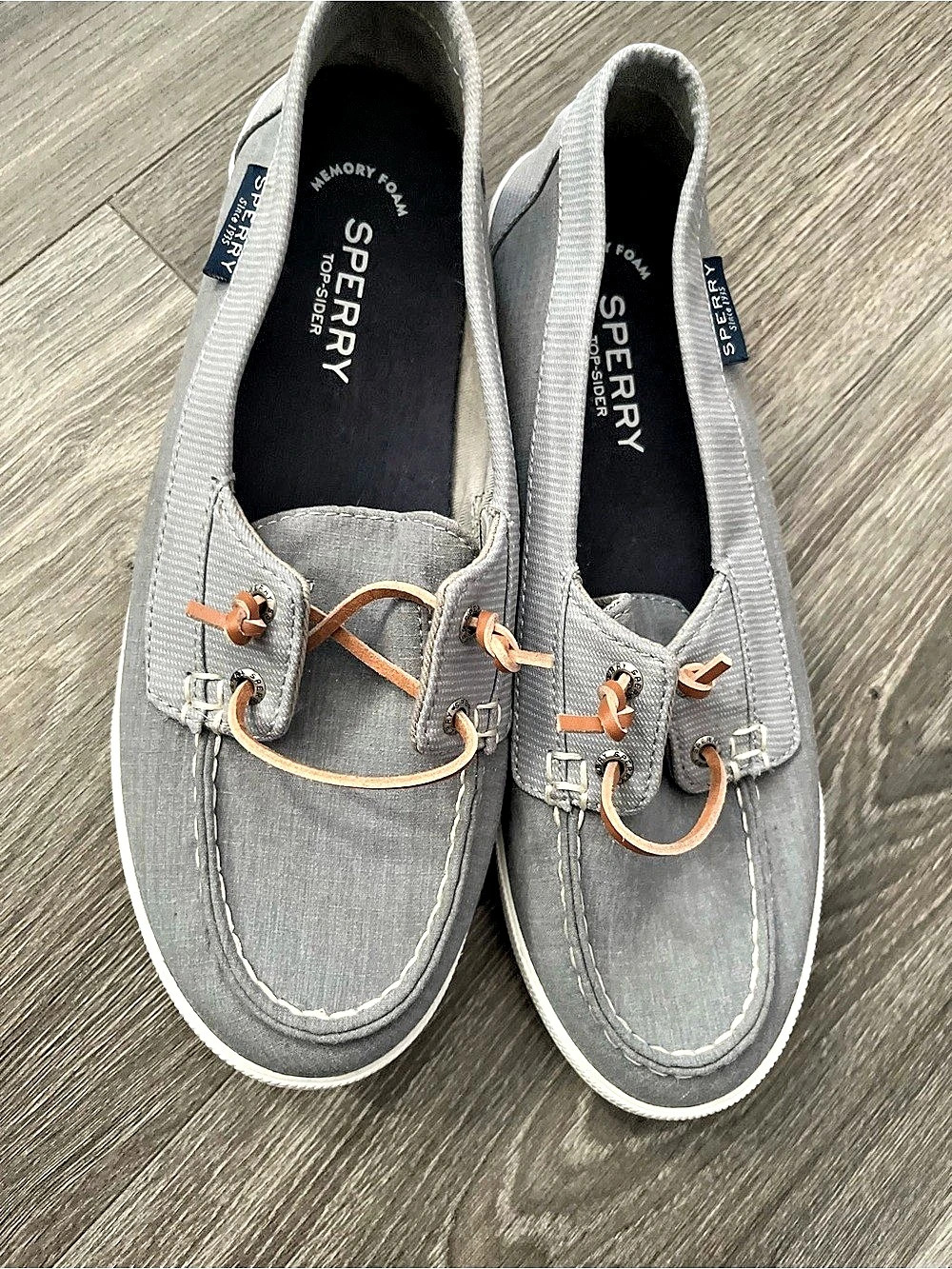 Sperry Lounge Away Sneaker Boat Shoes Gray & Brown US 9